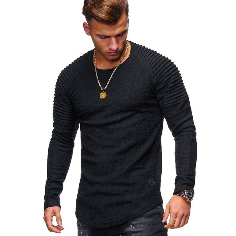 Men's Long-Sleeve Shirt Textured Design Elegant