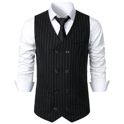 Men's Suit Vest Classic Stripe Design With Pockets
