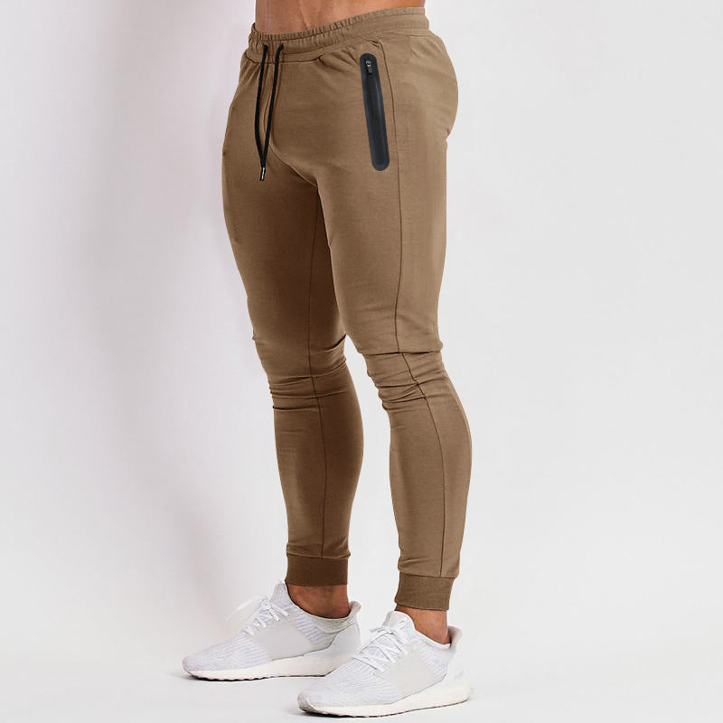 Herren Jogginghose Slim Fit Reißverschluss Taschen