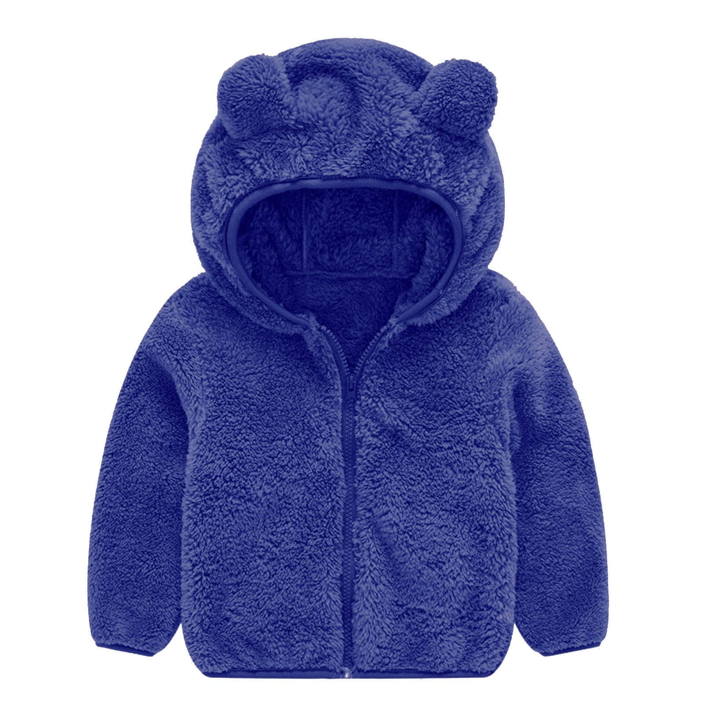 Women's Fleece Jacket Bear Ears Hat Warm Cuddly