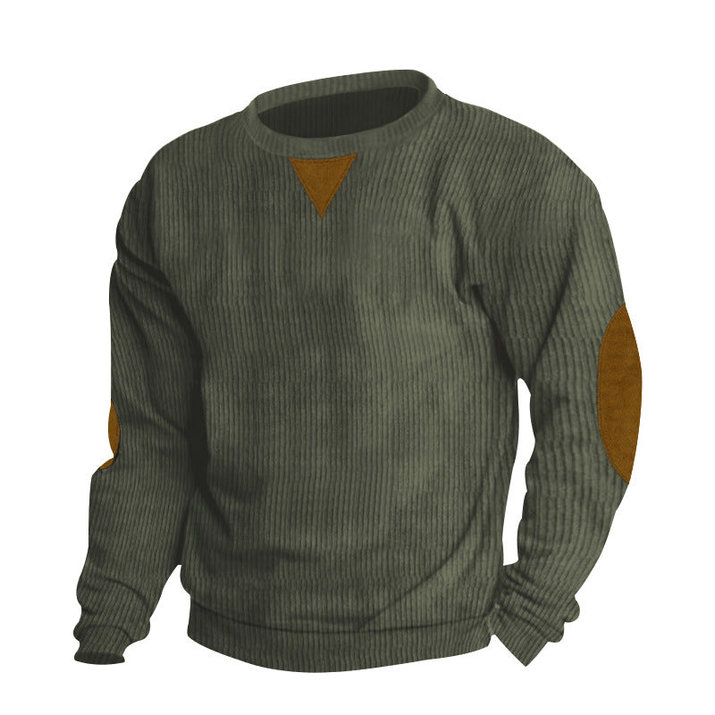 Men's Modern Knit Sweater Elbow Patches