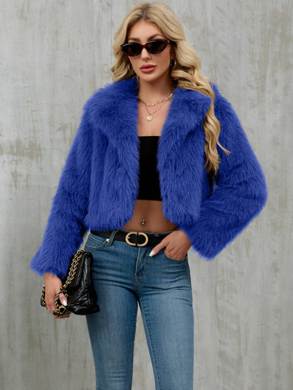 Women's Elegant Faux Fur Bolero Jacket