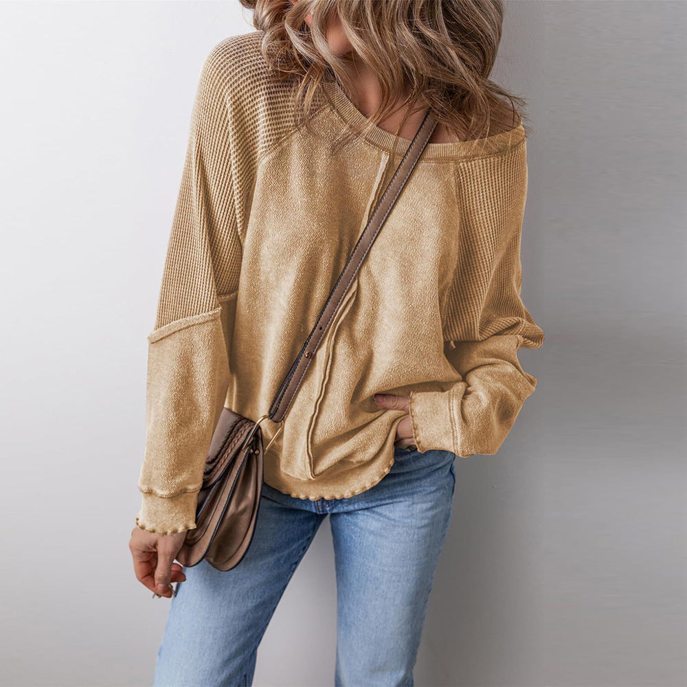 Damen Langarmshirt mit Struktur Optimal für Den Alltag - IdealeKleiden