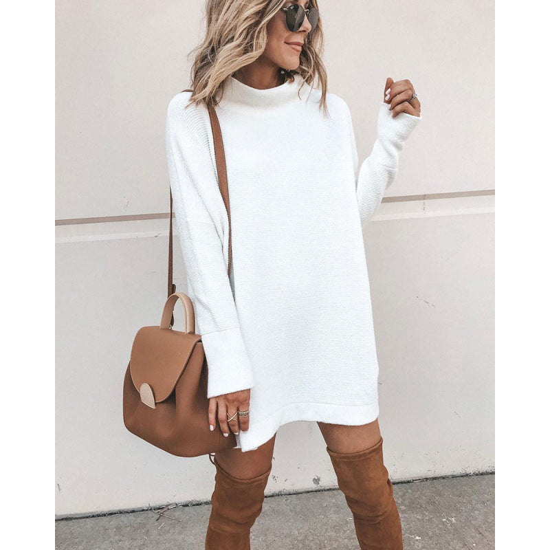 Women's Oversized Turtleneck Dress Long Sleeve Comfortable