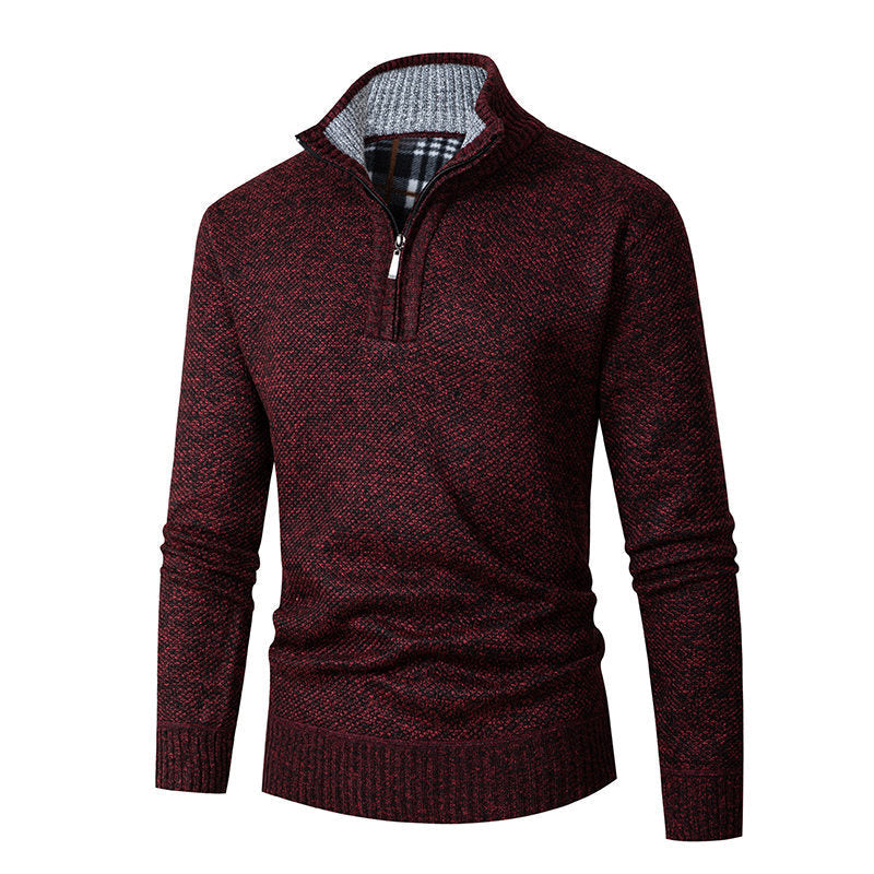Men's Pullover High Neck Zipper Practical