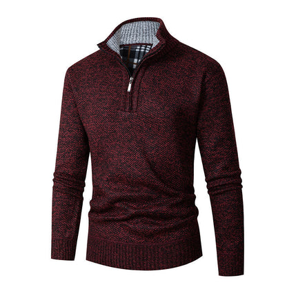 Men's Pullover High Neck Zipper Practical