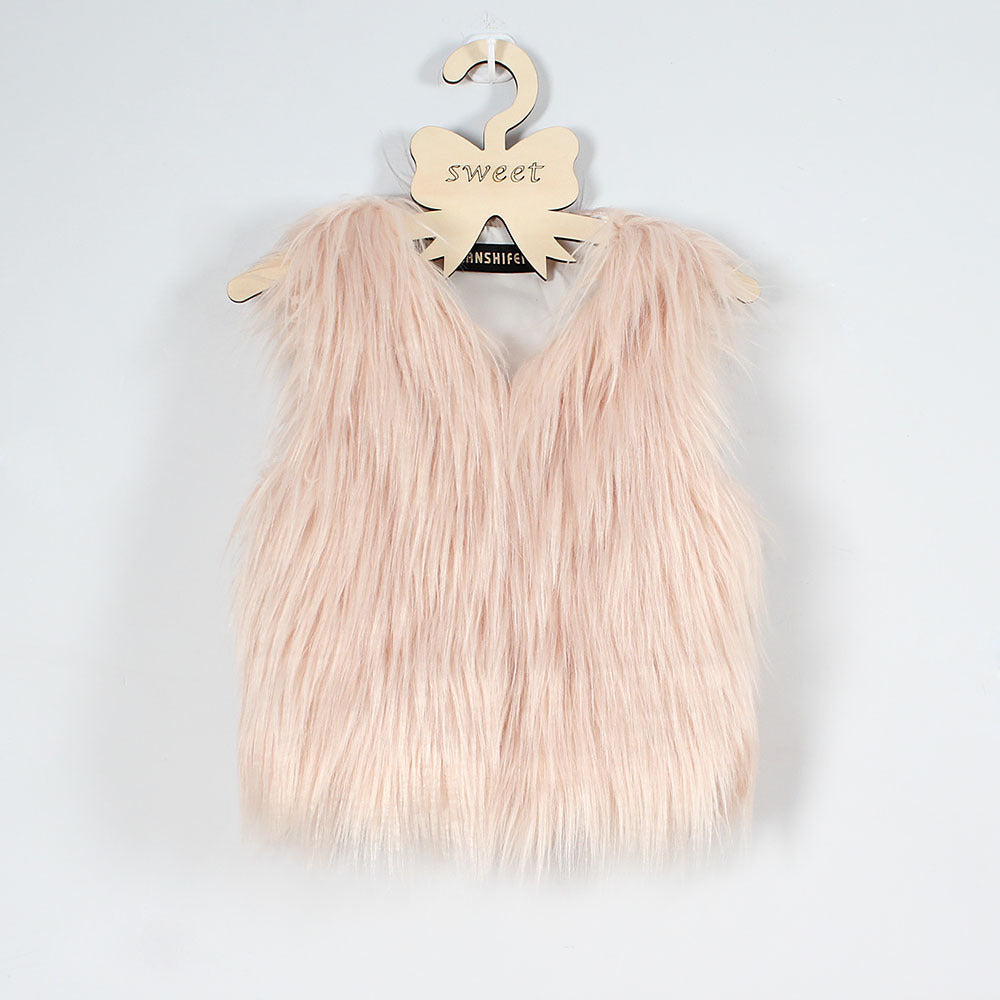 Women's Faux Fur Vest High Collar Soft and Elegant