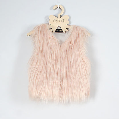 Women's Faux Fur Vest High Collar Soft and Elegant