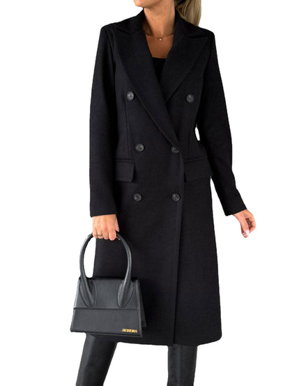 Women's Classic Elegant Trench Coat With Pockets