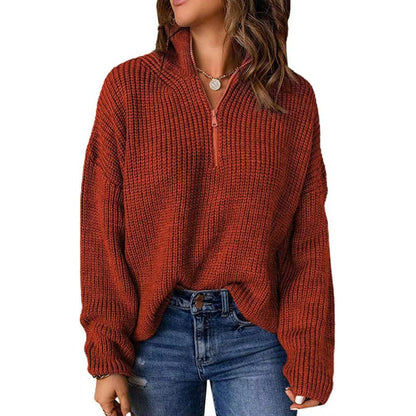 Women's Pullover Short Zipper Elegant