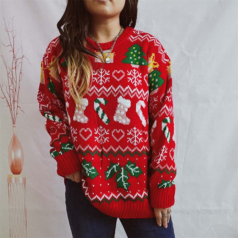 Christmas Jumper with Snow Pattern