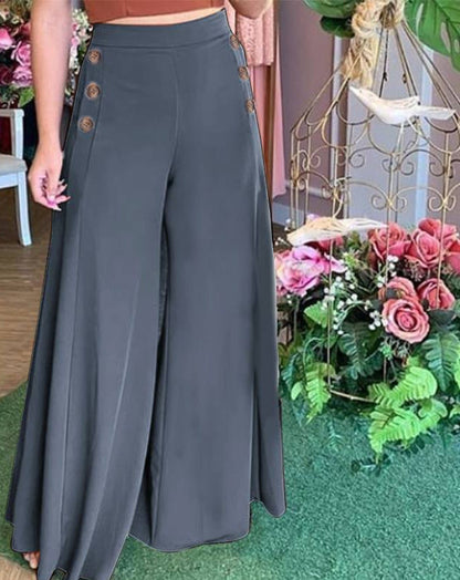 Women's Palazzo Pants Wide Leg Elegant Detail