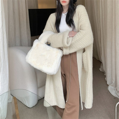 Women's Long Elegant Cardigan with Pockets