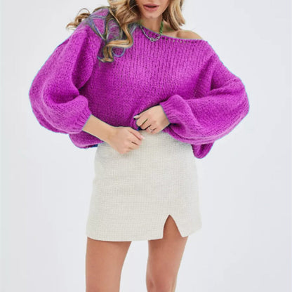 Women's Soft Off-Shoulder Sweater Trendy Plus Size