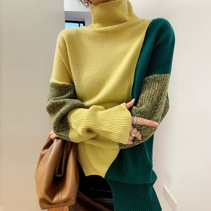 Women's Scarf Knit Sweater Loose Fit