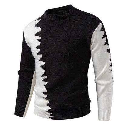 Men's Pullover Modern Color Gradient Round Neck