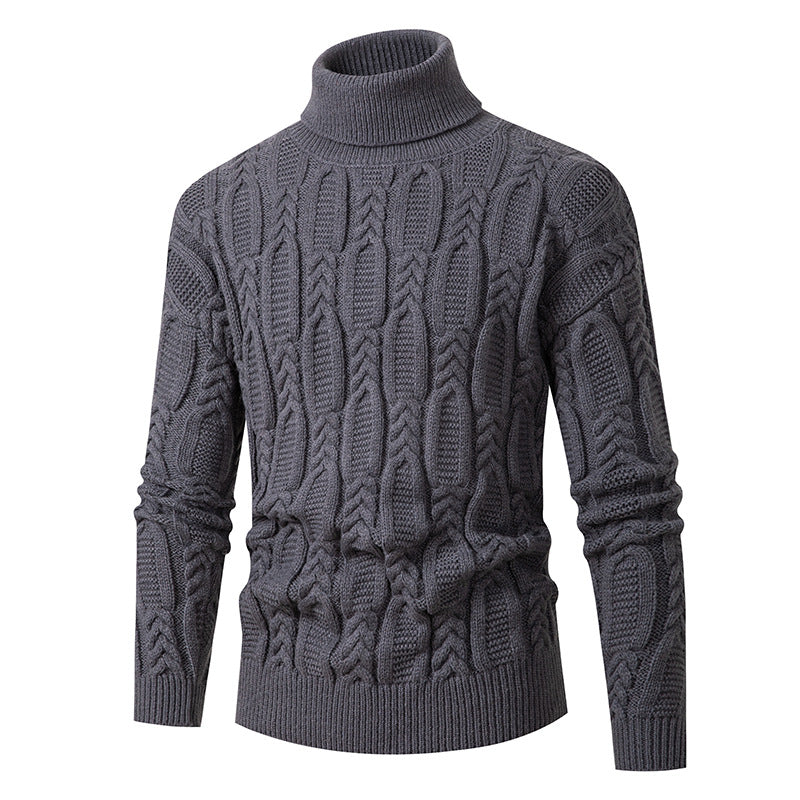 Men's Turtleneck Sweater Textured Elegant Design