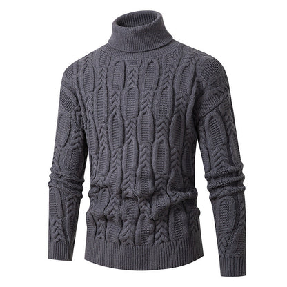 Men's Turtleneck Sweater Textured Elegant Design