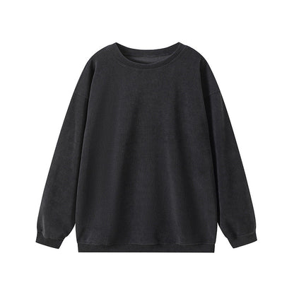 Ribbed Knit Dress Comfortable Round Neck Long Sleeves