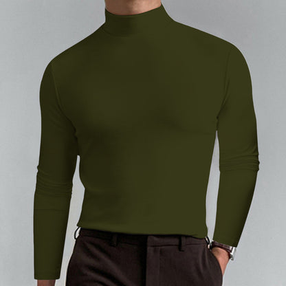 Men's Fine Cotton Turtleneck Sweater Elegant Design