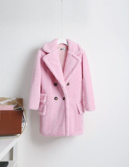Women's Warm Winter Coat With Double Buttons