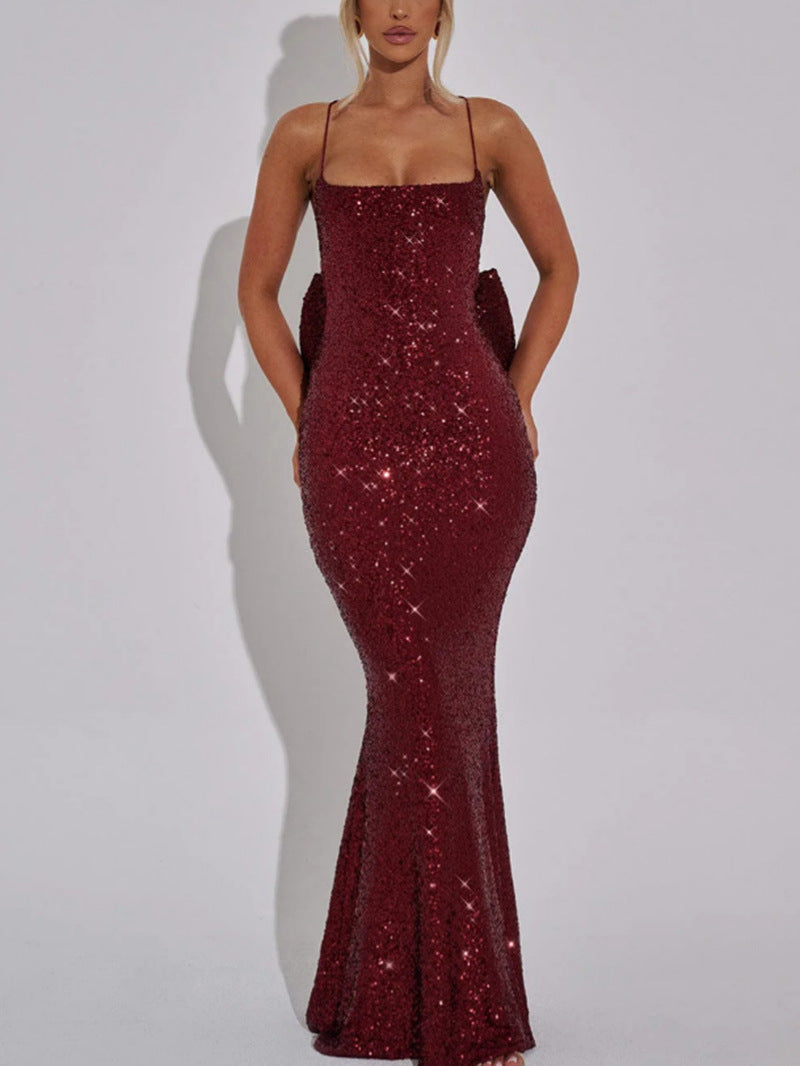 Women's Evening Dress Glitter Elegant Lace