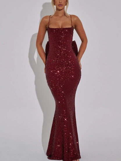Women's Evening Dress Glitter Elegant Lace
