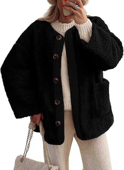 Women's Teddy Jacket Soft Plush Look