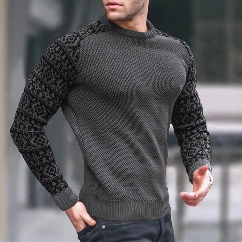 Men's Knitted Sweater Graphic Pattern Trendy Style