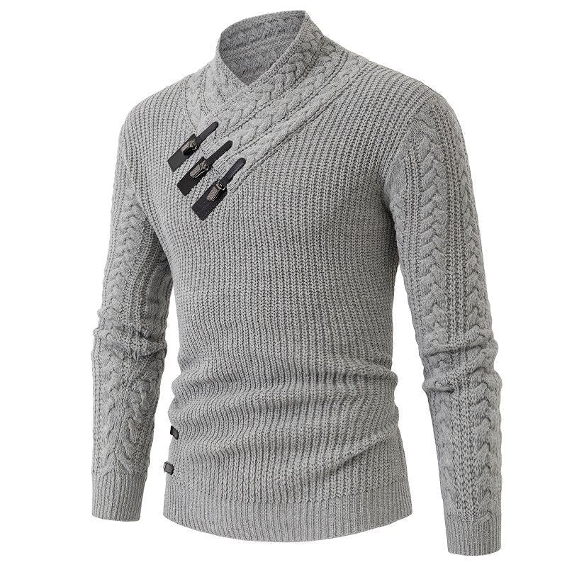 Men's Knitted Jumper Asymmetrical Modern Design