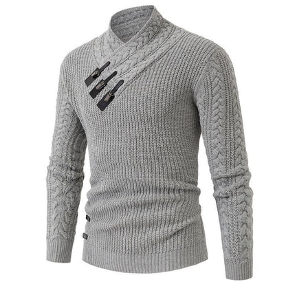Men's Knitted Jumper Asymmetrical Modern Design