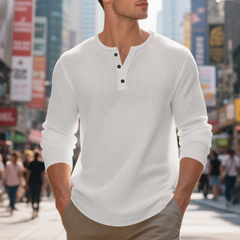 Men's Long Sleeve Shirt Elegant Modern Style