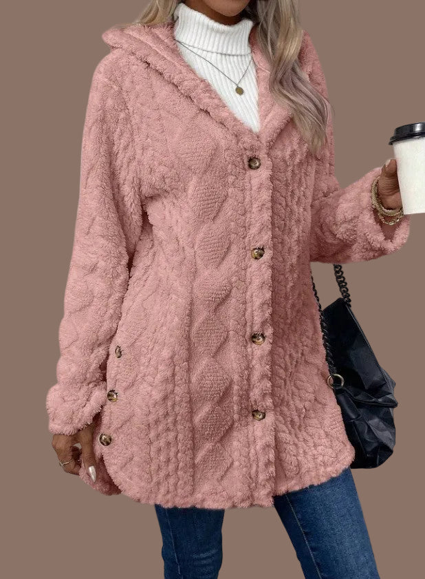 Women's Warm Hooded Sherpa Jacket