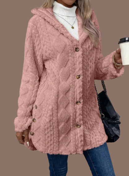 Women's Warm Hooded Sherpa Jacket
