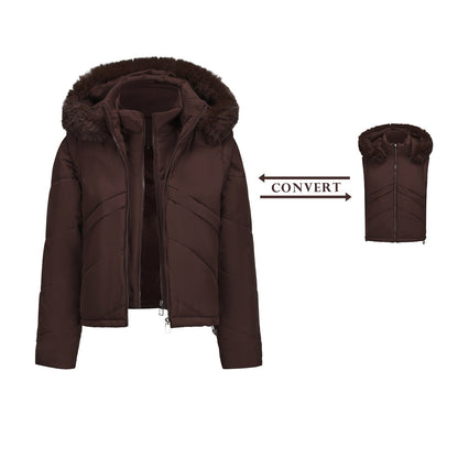 Women's Reversible Faux Fur Coat Modern