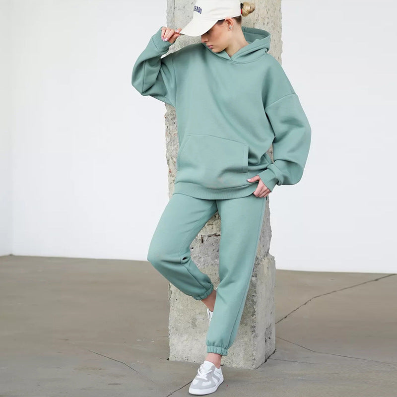 Women's Tracksuit Comfortable Hood Pockets