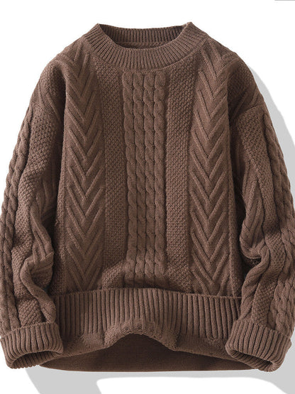 Herren Strickpullover Modern Rippmuster Elegantes Design
