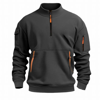 Men's Outdoor Pullover Practical Zipper Pockets