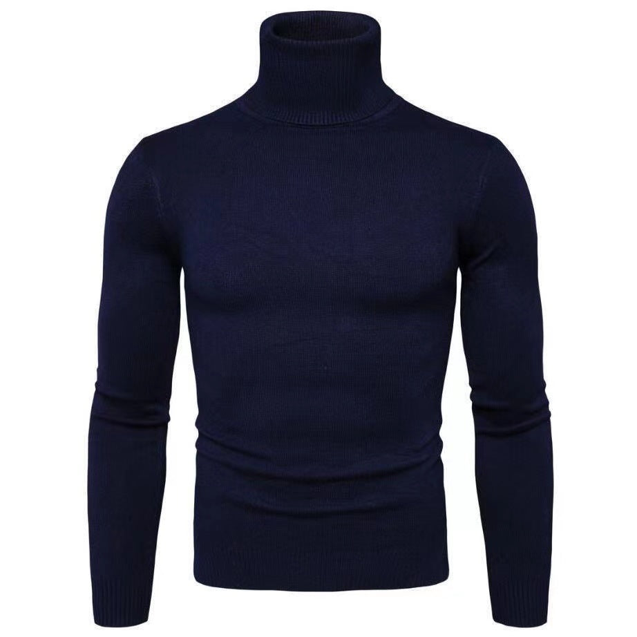 Men's Cotton Turtleneck Sweater - Elegant Design