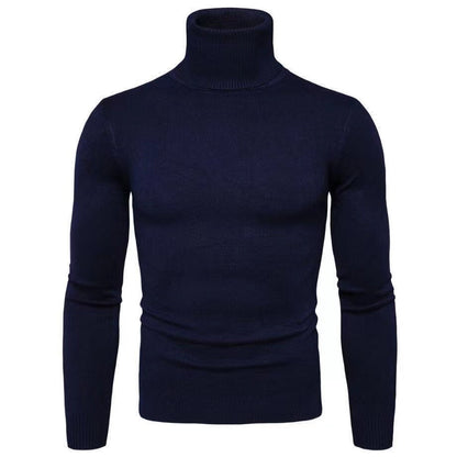 Men's Cotton Turtleneck Sweater - Elegant Design