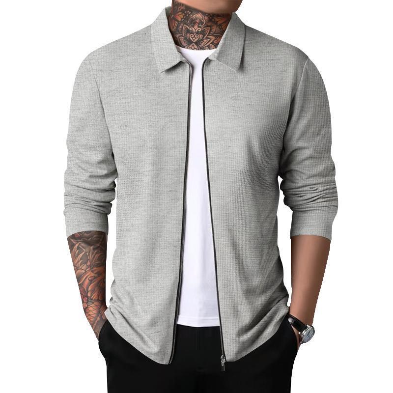 Men's Outdoor Jacket Zipper Textured Design
