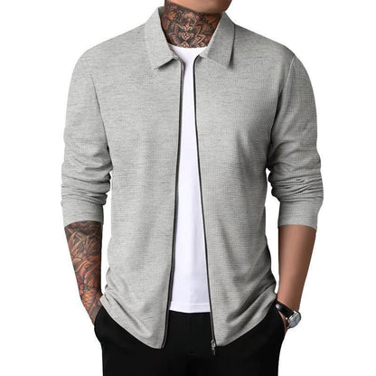 Men's Outdoor Jacket Zipper Textured Design