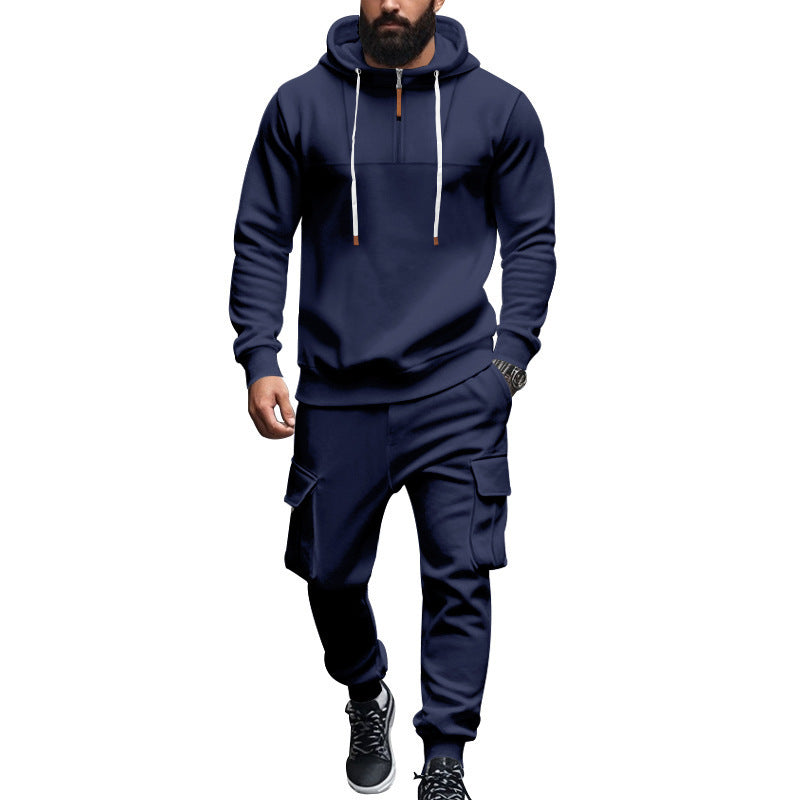 Men's Modern Sports Tracksuit with Zipper Pockets