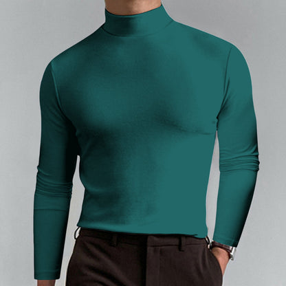 Men's Fine Cotton Turtleneck Sweater Elegant Design