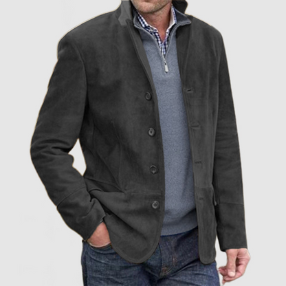 Men's Classic Leather Jacket Elegant