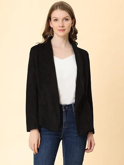 Women's Leather Jacket Trendy Open Cut With Pockets