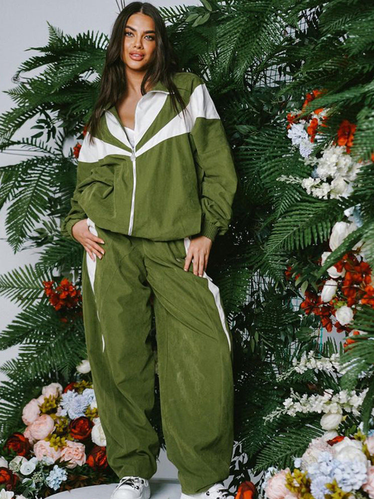 Women's Tracksuit Set Hooded Stripe Design