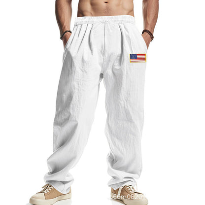 Men's Casual Trousers American Design Elastic Waistband