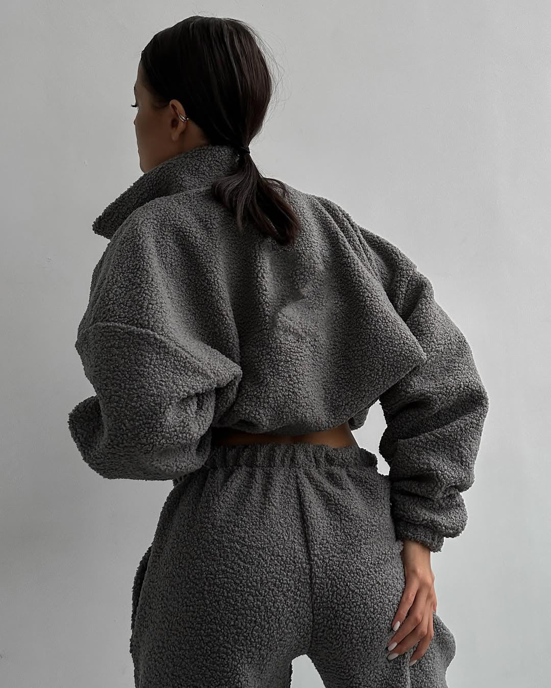 Women's Tracksuit Set Hooded Elastic Comfy