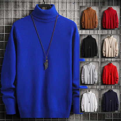Men's Wool Turtleneck Sweater Elegant Modern